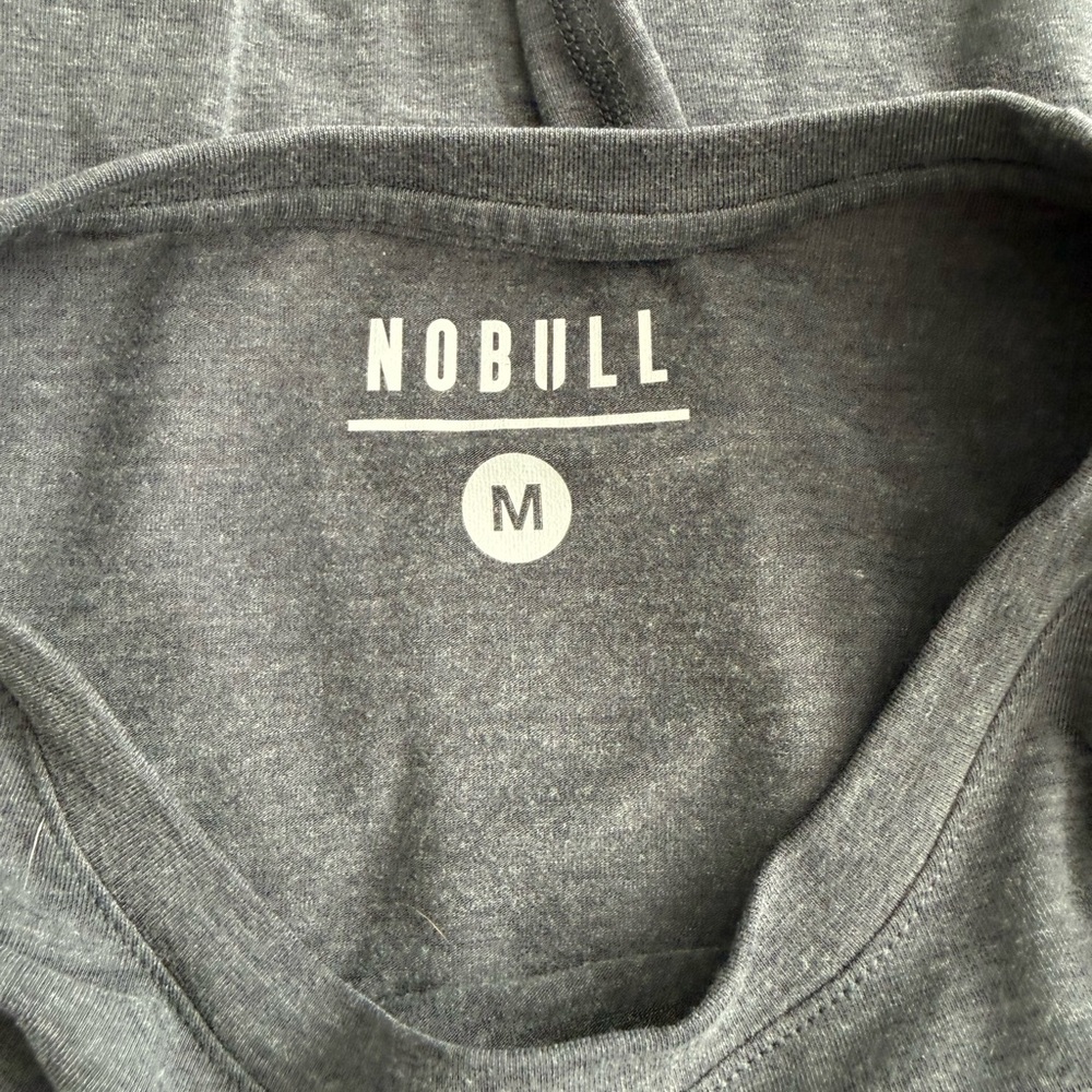 NOBULL Lightweight Heather Charcoal Long Sleeve Shirt - Picture 3 of 3